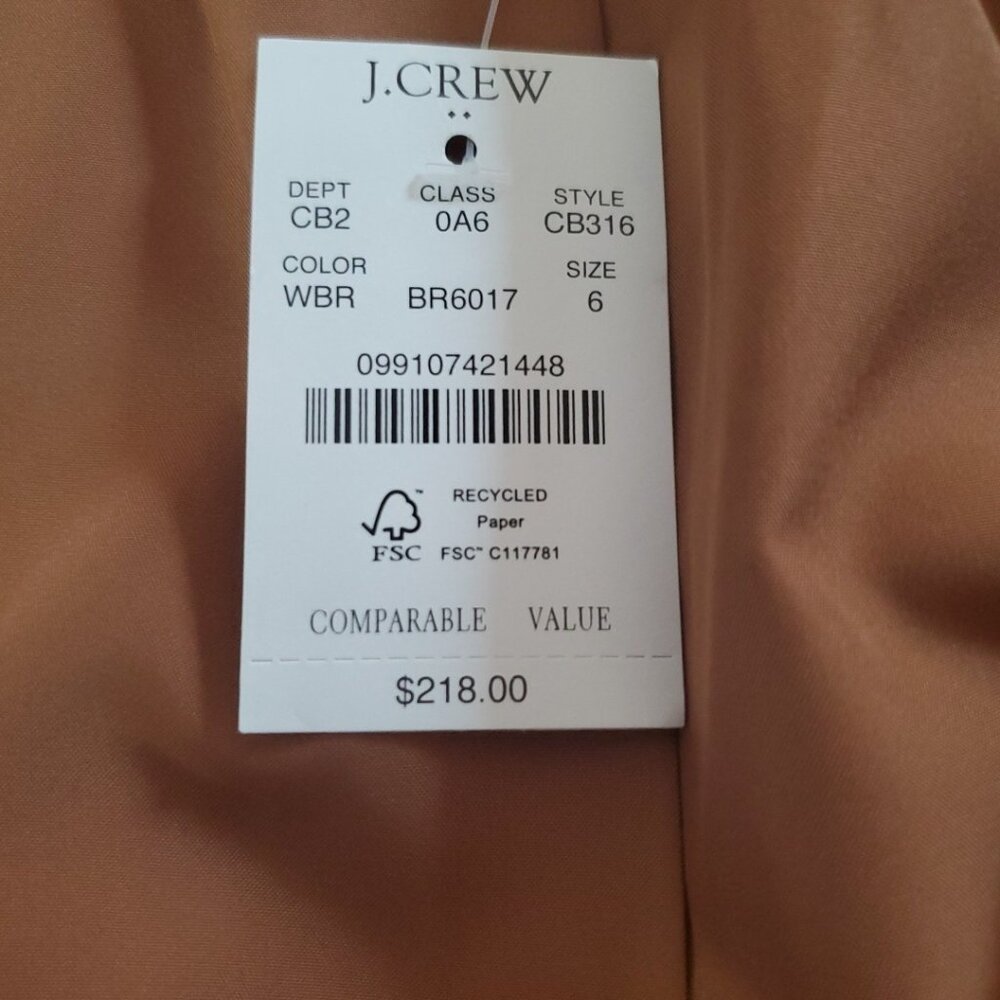 J.Crew Womens $218 Drapey twill double-breasted blazer Pink Size 2 CB316 NEW - Picture 7 of 13